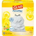 thumbnail image 1 of Bolsas de basura Glad ForceFlex Tall Kitchen, 13 L, 110 quilates, ganancia, 1 of 8