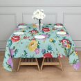 thumbnail image 3 of Pioneer Flower Floral Print Pattern Square Tablecloth,Waterproof Square Table Cover,Wipeable Spillproof Washable Table Cover for Home Kitchen Party Decor 42"X42"(107x107cm), 3 of 6