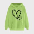 thumbnail image 2 of FamilyThread Womens Pullover Hoodie Fashion Long Sleeve Sweatshirts Hallow Heart Graphic Casual Loose Tops Kangaroo Pocket Shirts, 2 of 5