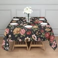 thumbnail image 3 of Pioneer Flower Floral Print Pattern Square Tablecloth,Waterproof Square Table Cover,Wipeable Spillproof Washable Table Cover for Home Kitchen Party Decor 52"x52"(132x132cm), 3 of 6