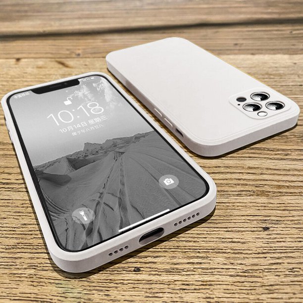 Funda de teléfono de silicona líquida cuadrada oficial para iPhone 11 12 13 Pro Max Mini X XR XS Max 7 8 Plus SE2 cubierta de protección de lente completa Tan Jianjun unisex