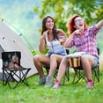thumbnail image 6 of 600D Oxford Camping Chair Portable Foldable Chair Supports 220 lbs for Picnic, Fishing, Backpacking White Flowers with Blue Butterflies, 6 of 8