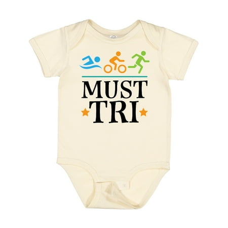 

Inktastic Triathlon Sports Gift Must Tri Gift Baby Boy or Baby Girl Bodysuit