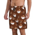 thumbnail image 2 of KLL Sloths Need More Coffee Men's Casual Summer Beach Shorts Hawaiian Shorts with Pockets-Large, 2 of 5