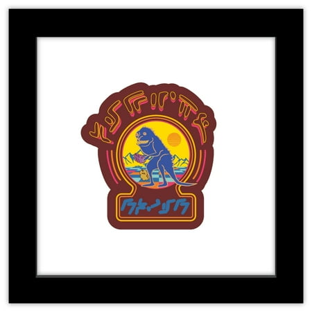 Gallery Pops Marvel Guardians of the Galaxy Vol 3 - Space Alien Badge Wall Art, Black Framed Version, 12" x 12"