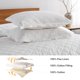 thumbnail image 4 of Juego de colcha HORIMOTE HOME, 100% lino, tamaño queen, blanco, 3 piezas, 4 of 7