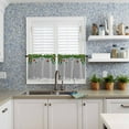 thumbnail image 6 of Christmas Kitchen Curtain Valance and Tiers Set Xmas Baubles Coniferous 3 Pc Window Treatment Pine Tree Twig Gray 3 Pieces Rod Pocket Valance Set for Small Windows Bedroom 54 in x 24 in, 6 of 6