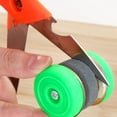 thumbnail image 3 of Double Sided Kitchen Knife Sharpener with Non-Slip Base, Green Plastic Household Sharpening Stone for Polishing and Grinding, Compact 4.5x4x4cm Portable Knife Sharpening Tool, 3 of 8