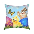 thumbnail image 2 of Zhourta Easter Pillow Covers Spring Easter Throw Pillow Covers Easter Bunny Eggs Cushion Covers Pillow Cases for Home Outdoor Sofa Couch Decoration 18x18Inch, 2 of 4