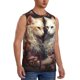 thumbnail image 2 of Balery Flower Cat Couple Camisetas sin mangas para hombre, absorbe la humedad y protege contra el mal olor.-X-Large, 2 of 7