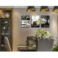 thumbnail image 2 of Kitchen Wall Art for Dining Room,Wine Painting Artwork Poster Black White Canvas yellow Wine In Cups Pictures For Home Decorations, 2 of 6