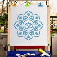 thumbnail image 7 of Chakra Mandala Stencil Reusable Flower Template Large 11.8x11.8 Inch DIY Home Signs Decor for Painting on Wood Scrapbook Card Wall Floor Drawing, 7 of 7