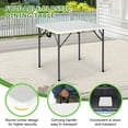 thumbnail image 2 of NiamVelo 34 in Square Folding Table, Small Card Table Plastic Foldable Table Indoor& Outdoor Dining Table for Party, Picnic，Camping, White, 2 of 9