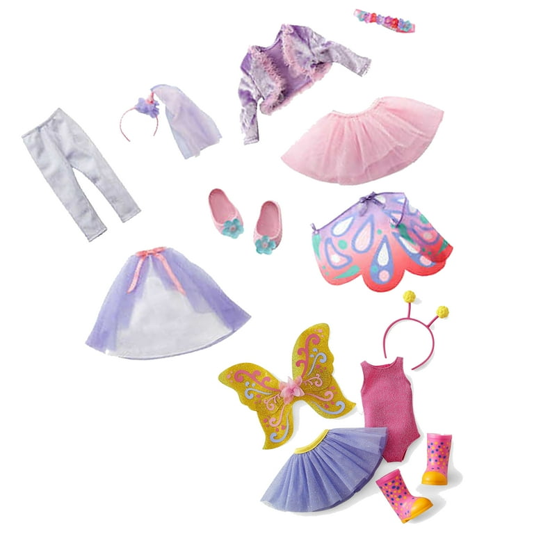 green emerald velvet dress Doll Dress Pixie Tinkerbell Fairy with Wings – Little Adventures main image 0
