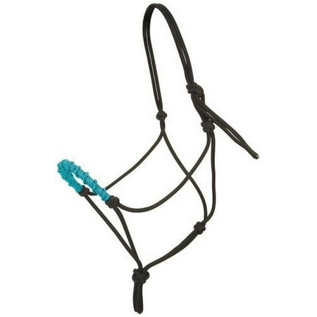 Weaver 35-7810-TU Stacy Westfall Rope Halter Black with Turquoise Nose Medium
