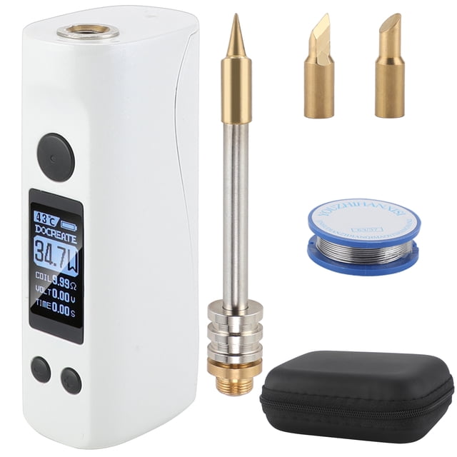 Mistaha Portable USB Wireless Charging Smart Soldering Iron 75W with Temperature Control, Large Screen Display, and 3 Interchangeable Tips