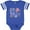 Football Blue and White, variant on Our First Mother's Day Pink Flowers Boys or Girls Baby Bodysuit