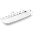 thumbnail image 2 of VeZee Disposable Plastic Whisk Collection White Oval Serving Tray Silver Accent 6.5" x 17.5" Pack of 48, 2 of 4