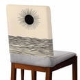 thumbnail image 2 of Abstract Sun Ocean Chair Covers Set of 1 Modern Art Chair Back Covers Stretch Removable Washable Chairs Slipcovers Chair Protector for Dining Room Kitchen Party Decor, 2 of 5