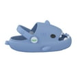 thumbnail image 3 of hirigin Kids Summer Beach Slippers, Cartoon Shark Shaped Soft Sandals with Thick Nonslip Soles for Girls, Boys, 4 Colors, 3 of 3