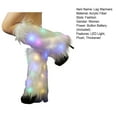 thumbnail image 7 of harmtty Winter socks 1 Pair Women Autumn Winter LED Light Furry Leg Warmers Imitation Fur Boot Covers Plush Elastic Leg Socks Fashion Accessories White, 7 of 7