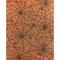 thumbnail image 4 of Serafina Home Haunted Halloween Flannel Backed Vinyl Tablecloth: Spooky Spiders Weave Their Wicked Webs (52" x 52" Inch), 4 of 6