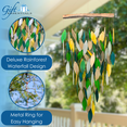 thumbnail image 2 of Blue Handworks Deluxe Rainforest Waterfall Wind Chime - Sandblasted Glass and Found Wood Handcrafted Outdoor and Garden Windchime for Outside, 2 of 5
