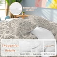 thumbnail image 4 of Vintage Plants Flowers Twin Size Comforter Set, Floral Thread Texture Bedding for All Seasons, 4 Pcs Bed Set, 1 Quiltcover (68"x86") ,1Sheet(67"x116"), 2Pillowcases (30"x20"), 4 of 9