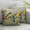 thumbnail image 3 of COMIO  Watercolor Animal Birds Stand On Tree Branch Throw Pillow Cover Cushion Case Material Decorative, 3 of 5