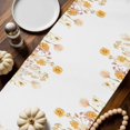 thumbnail image 2 of Pumpkin Flowers Table Runner, Autumn Thanksgiving Kitchen Dining Table Decoration for Home Party Decor 13x90 Inches, 2 of 9