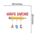 thumbnail image 3 of KIDS DAYCARE - Nursery Removable Child Care Wall Decoration Customized Name Design Multicolored Pencil A B C Alphabet Letters Vinyl Kids Playroom Wall Decal 40" x 28", 3 of 3