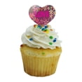 thumbnail image 5 of Love and Pretty Flowers Heart Love Cupcake Picks Toppers Decoration Set of 6, 5 of 7