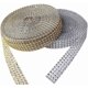 thumbnail image 3 of Acrylic Rhinestone Diamond Ribbon, 2 Rolls Rhinestone Ribbon 4 Row 10 Yard/Roll Diamond Sparkling Mesh Tape Gold and Silver, 3 of 4