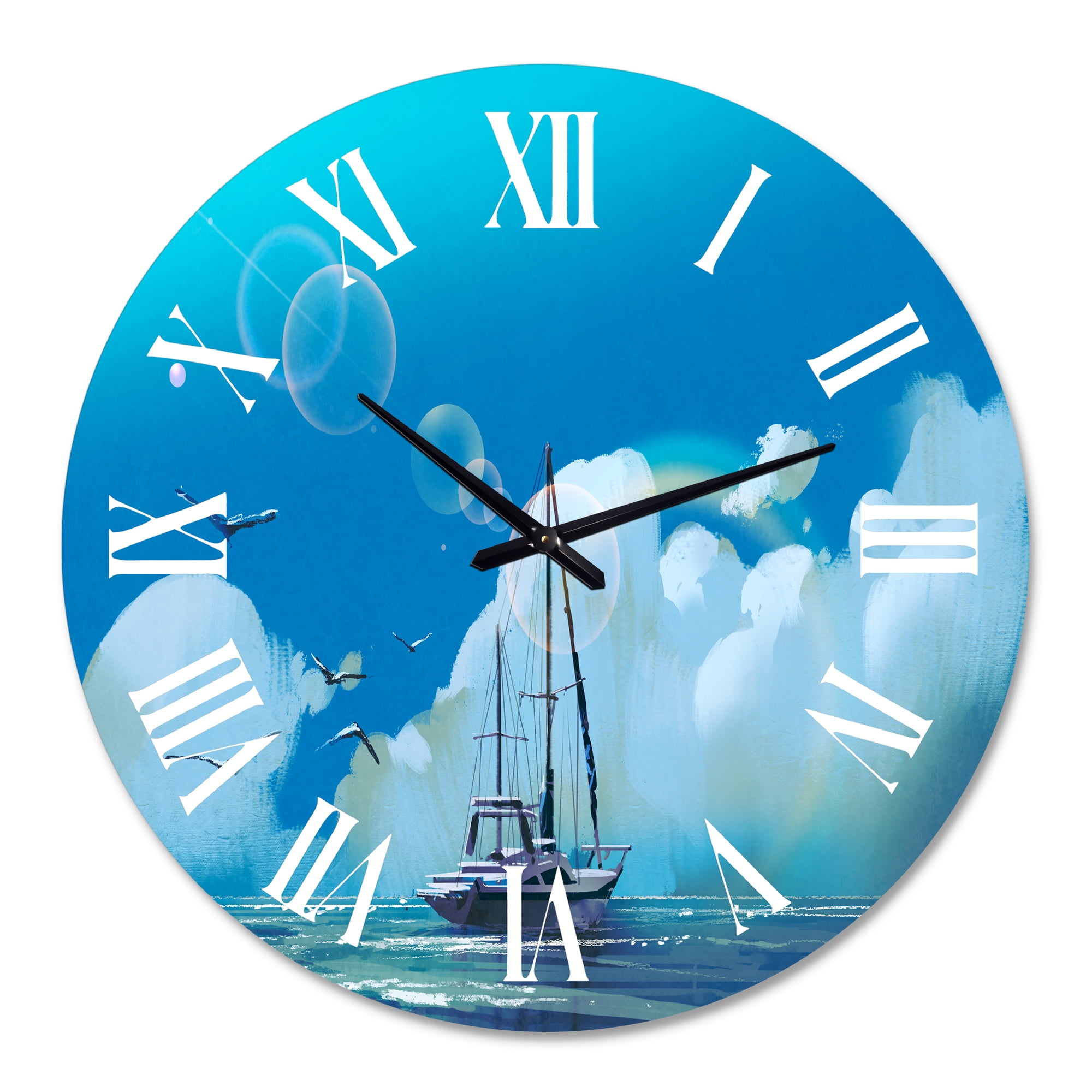 Designart 1 in Coastal Wall Clock