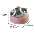 thumbnail image 5 of Gazechimp Elevated Cat & Dog Food & Water Bowl with Cat Ear Design for Pets, Pink, 5 of 9