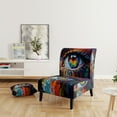 thumbnail image 2 of Designart « Vibrant Colorful Eye II » Fauteuil d'Appoint Moderne Bleu Rembourré - Fauteuil Moderne pour Salon, 2 of 7