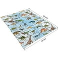 thumbnail image 4 of Colorful Dinosaurs Names Labels Pattern Blanket,Comfortable Soft Lamb Wool Throw Blanket,All Season,Warm Lightweight Blankets for Sofa Bed Couch Living Room Chair,60"x80", 4 of 4