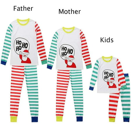 

BrilliantMe Family Matching Pajamas Set Adult Kids Baby Striped Sleepwear Nightwear Pjs
