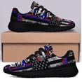thumbnail image 3 of Back The Brave Thin Red And Blue Line Shoes Women's Fashion Sneakers Tennis Running Shoes for Men Women Black Size 3.5, 3 of 7