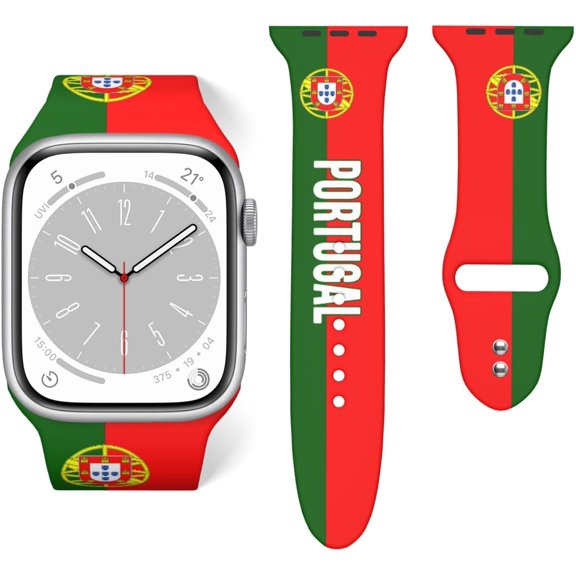 Portugal Flag Watch Band For Apple Wristband Band For Iwatch Series Soft Silicone