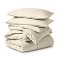thumbnail image 7 of Ivy Union Comforter Set - Box Stitch - Easy Care Ultra-Soft Microfiber - All Season Warmth - Bedding Comforter - Full - Sand, 7 of 7