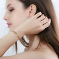 thumbnail image 4 of Chic Silver Plated Purple CZ Women Round Tennis Bracelet Wristband Chain Jewelry, 4 of 9