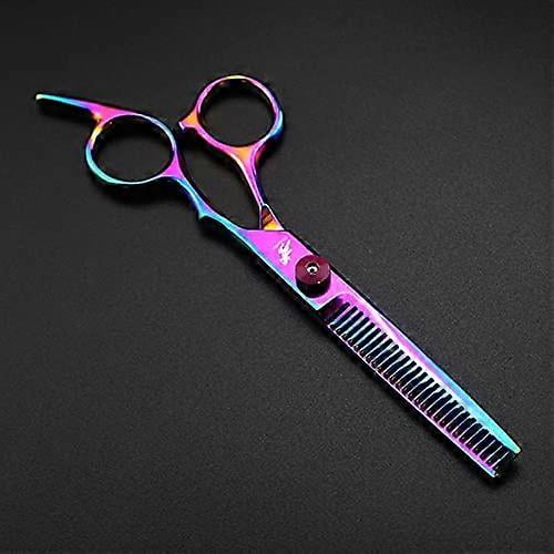 Tijeras de corte de cabello Rainbow de 6 pulgadas con cuchillas afiladas de precisión para salón y uso doméstico.