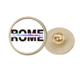 thumbnail image 1 of Urban Radio Wave Roman Architecture Round Metal Golden Pin Brooch Clip, 1 of 3