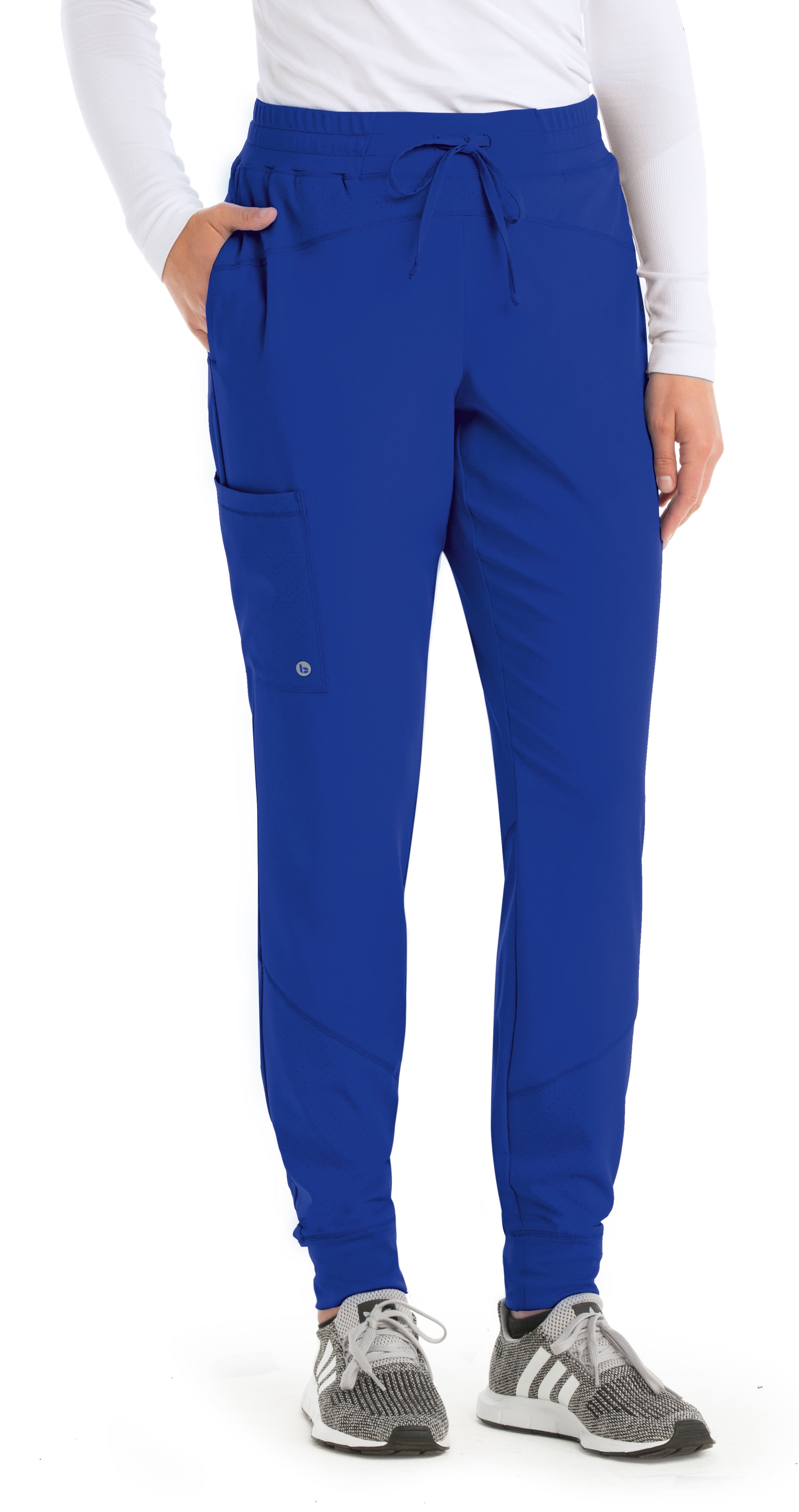 Barco One Women's BOP513 3 Pocket Mid Rise Perforated Jogger Scrub Pant ...
