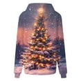 thumbnail image 7 of Christmas Outfits for Women Oversized Sweatshirts Hoodie with Pocket Dropped Long Sleeve Baggy Hooded Xmas Tops (XL, Navy), 7 of 7