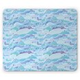 thumbnail image 1 of Abstract Mouse Pad, Continuous Modern Stained Glass Style Seascape Motifs Illustration, Rectangle Non-Slip Rubber Mousepad, Baby Blue and Seafoam, by Ambesonne, 1 of 2