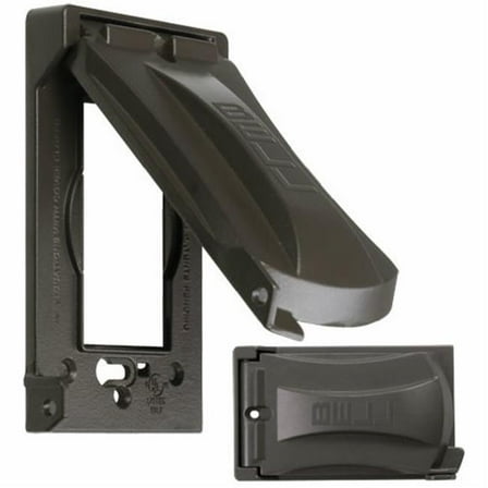 One Gang Vertical 12 in. 1 Cover, Bronze