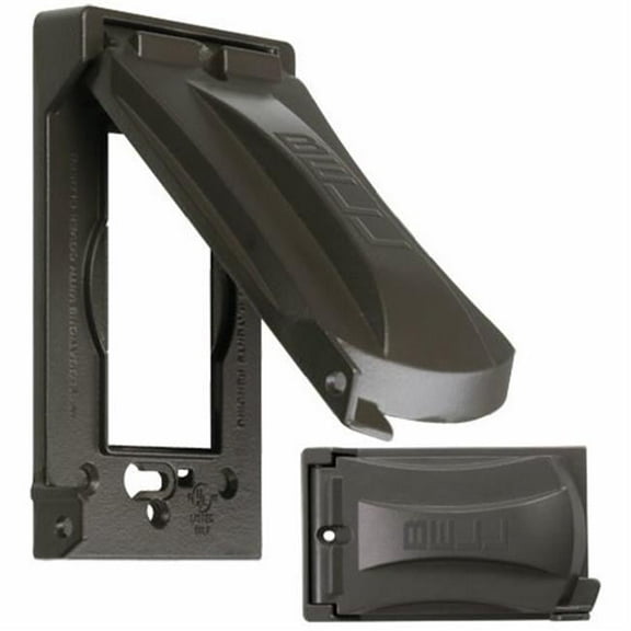 One Gang Vertical 12 in. 1 Cover, Bronze