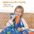 thumbnail image 4 of Sivio Kids Weighted Blanket for All Season, Cozy Soft Bed Throw Blankets, Helps Improve Sleep Quality, Blue Dinosaur Park 7 lbs 41"x 60", 4 of 11